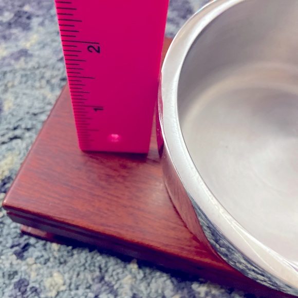 Vintage Nambe Metal Alloy Spiral Wine Coaster 2.5" Silver signed & dated 1998. - Picture 7 of 9